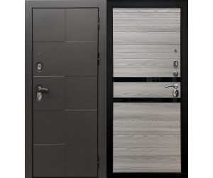 Дверь металлическая SD-PROF АРМАДА графит - лиственница серая