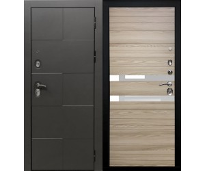 Дверь металлическая SD-PROF АРМАДА графит - лиственница натуральная