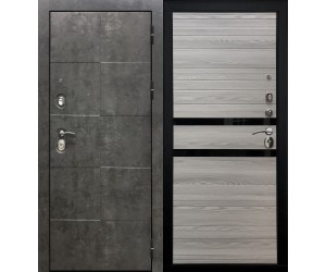 Дверь металлическая SD-PROF АРМАДА бетон - лиственница серая