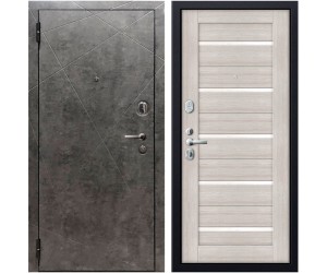 Дверь металлическая SD-PROF 10 ВЕКТОР бетон темный - лиственница белая